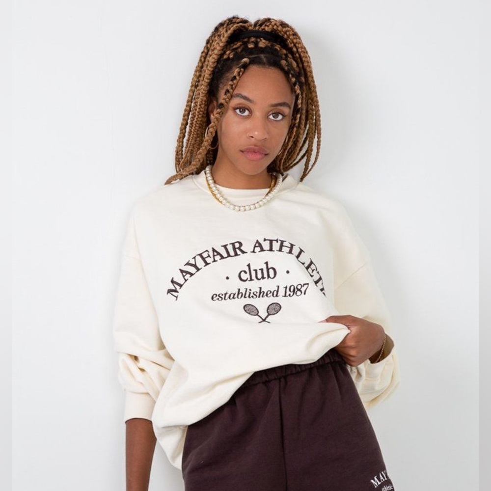 Mayfair cream crew neck sweatshirt